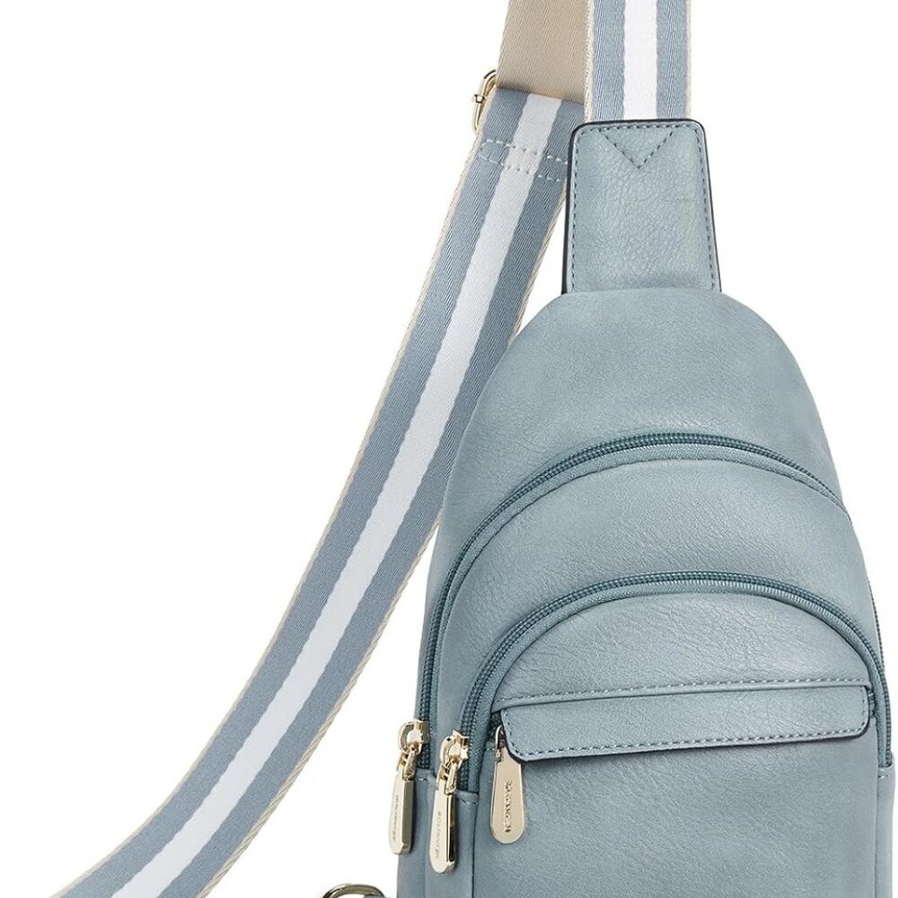 Small Sling Bag for Women Leather Crossbody Bags Fanny Pack Chest Bag for Travel